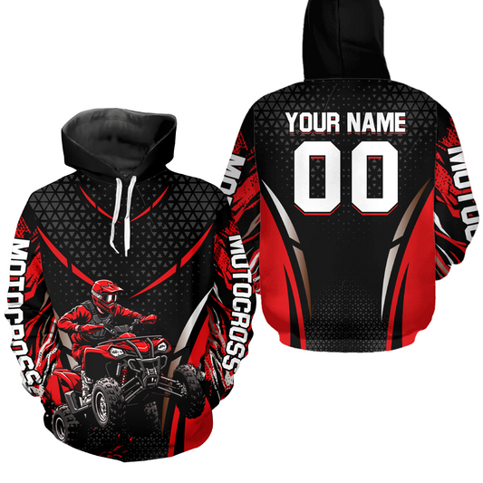 Personalized Red ATV Motocross Hoodie Jersey Off-Road Hoodie Shirt for Kid Men Women HOT41