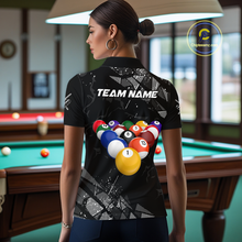 Load image into Gallery viewer, Custom Balls Billiard Shirts for Women Billiard League Billiard Team Shirts Polo &amp; 1/4 Zip NNT104