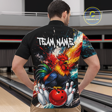 Load image into Gallery viewer, Custom Funny Rooster Bowling Jersey for Men Bowling Team Shirts Bowling Polo &amp; 1/4 Zip HNT256