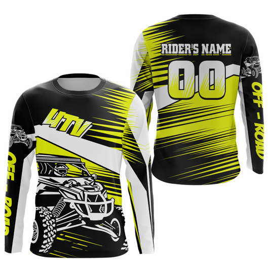 Personalized Yellow UTV Off-Road Shirts UTV Motocross Racing Shirt Kid Men Women UPF30+ DNT90