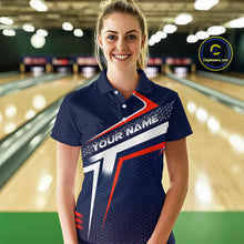 Load image into Gallery viewer, Custom Bowling Jersey for Women Bowling Team Shirts Bowling League Uniform Polo &amp; 1/4 Zip HNT171