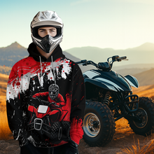 Load image into Gallery viewer, Red ATV Motocross Hoodie Personalized Upf30+ Adult&amp;Kid Quad Bike Shirt Atv Mx Off-Road Extreme NHN003