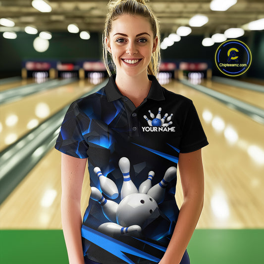 Personalized Bowling Abstract Design Shirt for Womens Custom Bowling Team Jersey Shirt YYD0022