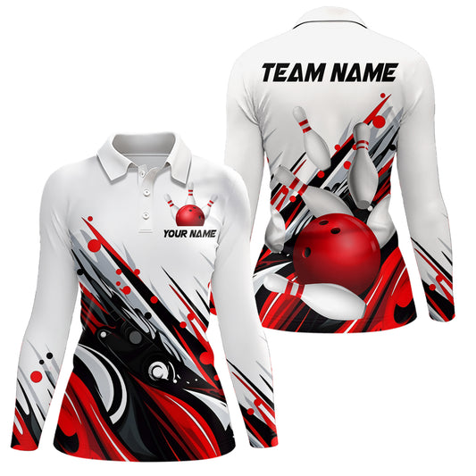 Bowling Shirt For Womens Custom Name Bowling Ball Energy Art Team Jersey Shirt YYD0066