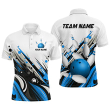 Load image into Gallery viewer, Bowling Shirt For Mens Custom Name Bowling Flame Lightning Team Jersey Shirt YYD0066