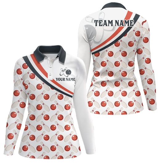 Personalized Bowling Shirt for Womens Custom Bowling Pattern Style Team Jersey Shirt YYD0029