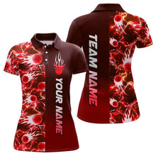 Load image into Gallery viewer, Bowling Shirt For Womens Custom Name Bowling Flame Lightning Team Jersey Shirt YYD0030