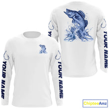 Load image into Gallery viewer, Personalized Walleye Long Sleeve Performance Fishing Shirts, Walleye Fishing Jersey IPHW6408