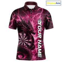 Load image into Gallery viewer, Custom Pink Thunder Lightning Dragon Dart Jerseys, Multi Styles Dart Team Shirts For Men, Women And Kid IPHW10401