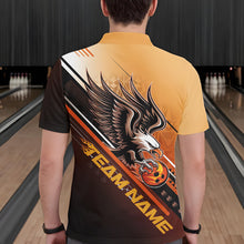 Load image into Gallery viewer, Personalized Tribal Eagle Bowling Men Polo Shirts, Eagle Bowling Team Bowling League Shirt IPHW8806