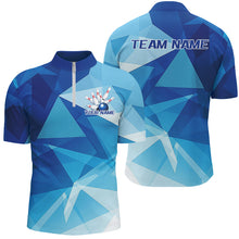 Load image into Gallery viewer, Custom Blue Bowling Shirts For Men, Bowling League Shirt Bowling Team Jerseys With Team Name IPHW7684