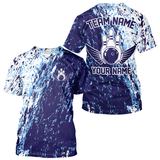 Personalized Bowling T-Shirts For Men, Team Bowling Jerseys Bowling Pin IPHW4499