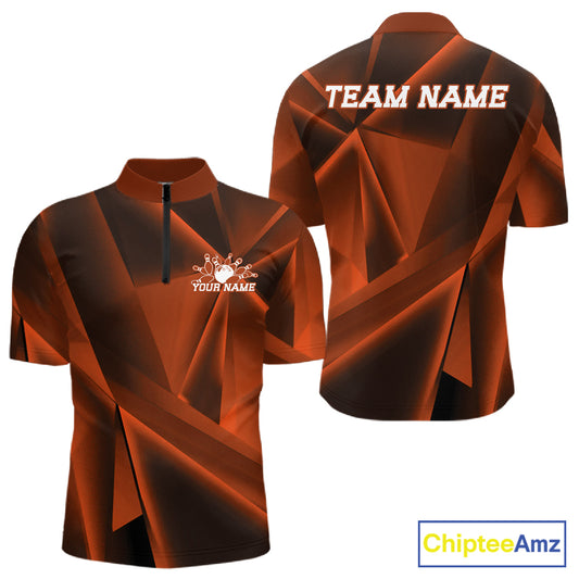 Orange and black sports jersey with 'Team Name' and 'Your Name' text on a white background.