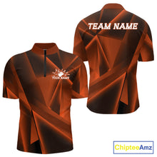 Load image into Gallery viewer, Orange and black sports jersey with 'Team Name' and 'Your Name' text on a white background.
