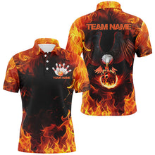 Load image into Gallery viewer, Flame Eagle Bowling Team Shirts For Men, Fire Custom Bowling Uniforms Outfit Bowling IPHW7116