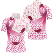 Load image into Gallery viewer, Custom Breast Cancer Pink Ribbon Pattern Polo Shirts For Men And Women, Outdoor Outfits IPHW7127