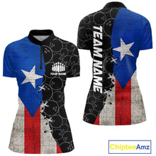 Load image into Gallery viewer, Puerto Rico Flag Custom Bowling Team Shirts For Women, Patriotic Bowling League Shirt IPHW10719