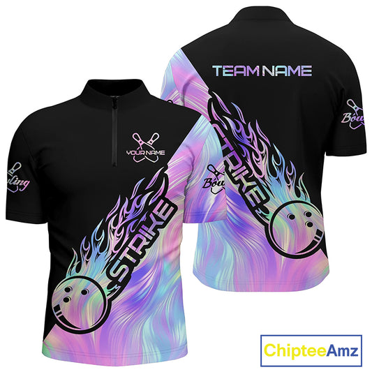 Strike Bowling Polo Shirts For Men, Custom Bowling Team Shirts Bowler Outfit IPHW5242