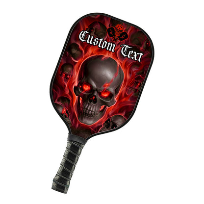 Red Flame Skull Custom Halloween Pickleball Paddle For Men And Women, Team Pickleball Paddles Halloween Gifts IPHW7481