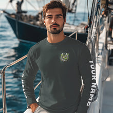 Load image into Gallery viewer, Custom St Patrick's Day Shamprock Largemouth Bass Long Sleeve Tournament Fishing Shirts IPHW8390