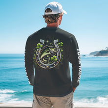 Load image into Gallery viewer, Custom St Patrick's Day Shamprock Largemouth Bass Long Sleeve Tournament Fishing Shirts IPHW8390