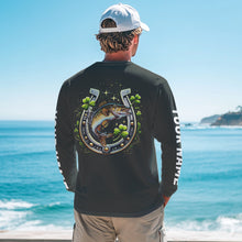 Load image into Gallery viewer, Custom St Patrick's Day Shamprock Walleye Long Sleeve Tournament Fishing Shirts IPHW8391