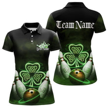 Load image into Gallery viewer, Custom Celtic Saint Patricks Day Bowling Polo Shirts For Women, Bowling Tournament Shirt IPHW8592