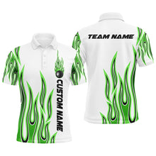 Load image into Gallery viewer, Personalized Flame Bowling Shirts For Men And Women, Bowling Ball Custom Bowling Team Shirt IPHW4983
