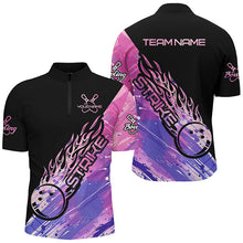 Load image into Gallery viewer, Pink And Purple Custom Bowling Shirts For Men, Bowling Team Shirts Bowling Strike IPHW7157