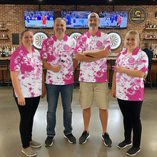 Load image into Gallery viewer, Custom Pink Splatter Dartboard Darts Team Shirt For Men, Dart League Jerseys For Players IPHW10596