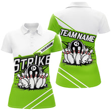 Load image into Gallery viewer, Green Strike Bowling Shirts For Women, Custom Team Name Bowling Jerseys Bowlers Outfits IPHW6692