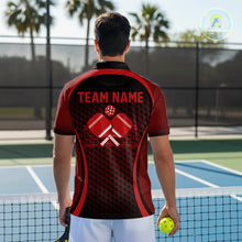 Load image into Gallery viewer, Custom Red Pickleball Shirts For Men, Men's Pickleball Outfit Pickleball Team Shirts IPHW10693