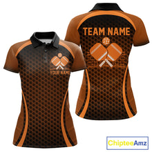 Load image into Gallery viewer, Custom Orange Pickleball Shirts For Women, Women's Pickleball Outfit Pickleball Team Shirts IPHW10695
