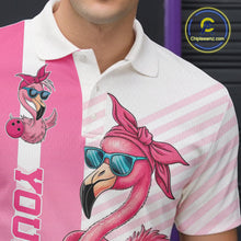 Load image into Gallery viewer, Cute Funny Pink Flamingo Custom Bowling Shirts For Men,  Slay Bowling Team Uniform Outfits IPHW7731