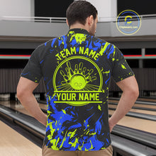 Load image into Gallery viewer, Personalized Bowling Shirts For Men, Bowling Balls And Pins Bowling Team Shirts IPHW4316