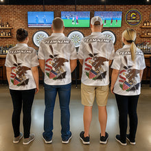 Load image into Gallery viewer, Custom Illinois State Flag Silver Dart Steel Tip Dart Men Polo Shirt, Dart Team Jerseys IPHW10565
