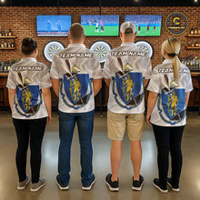 Load image into Gallery viewer, Custom Massachusetts State Flag Silver Dart Steel Tip Dart Men Polo Shirt, Dart Team Jerseys IPHW10567