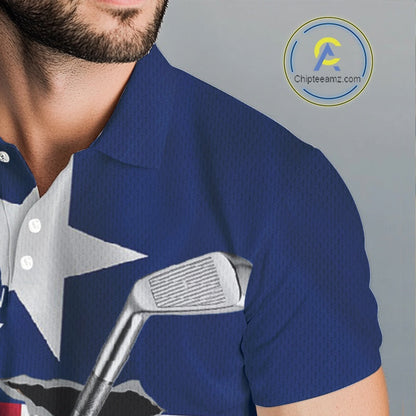 Custom Texas State Flag Golf Club Patriotic Golf Team Shirt For Men, TX Golfer Outfit IPHW10582