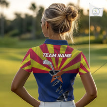Load image into Gallery viewer, Custom Arizona State Flag Golf Club Patriotic Golf Team Shirt For Women, Golfer Outfits IPHW10583
