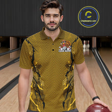 Load image into Gallery viewer, Yellow Custom Funny Turkey Bowling Jerseys, Bowling Team League Shirt Men Bowlers Outfit IPHW10810