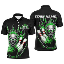 Load image into Gallery viewer, Custom Multi-Color Flame Skull Bowling Team Shirts For Men And Women, Flaming Bowling Jerseys Bowlers Outfit IPHW6555