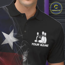Load image into Gallery viewer, Custom Smoke Texas Flag Bowling Men Team Shirts, Patriotic Texas Bowling Jerseys IPHW10625