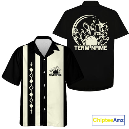 Custom Classic Vintage Bowling Team Shirts, 50S Retro Bowling Button Up ShirtIPHW10870