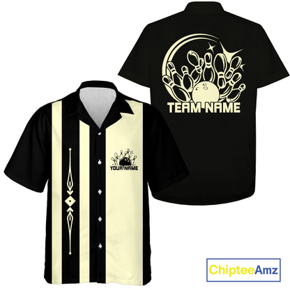 Custom Classic Vintage Bowling Team Shirts, 50S Retro Bowling Button Up ShirtIPHW10873