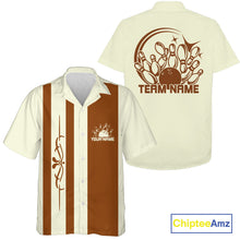 Load image into Gallery viewer, Custom Classic Vintage Bowling Team Shirts, 50S Retro Bowling Button Up ShirtIPHW10874