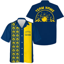 Load image into Gallery viewer, Custom Retro Style Bowling Button Up Shirt, Vintage Bowling Hawaiian Team Shirt IPHW10080