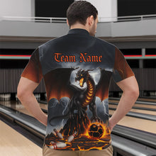 Load image into Gallery viewer, Custom Thunder Lightning Dragon Bowling Quarter-Zip Shirts For Men,Dragon Bowling Team Shirt IPHW8300