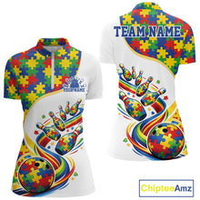 Load image into Gallery viewer, Custom Colorful Puzzles Autism Awareness Bowling Women Shirt, Autism Acceptance Shirt IPHW11198