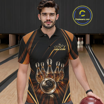 Custom Wine Bowling Men Polo Shirts, Wine Lovers Bowling Team Jersey IPHW11827