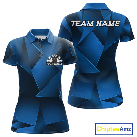 Blue polo shirt with 'TEAM NAME' text on a white background, featuring Chiptee Amz branding.